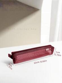 1 Stück transparente Mesh Federtasche, tragbare Aufbewahrung geeignet für Schüler Mesh Federtasche, Reißverschluss Mesh Tasche, multifunktionale transparente Federtasche Aufbewahrungstasche, geeignet für Büromaterial, Kosmetik, Reisezubehör, für Schulmaterial, Schulanfang, Weihnachtsdekoration, Weihnachtsgeschenke