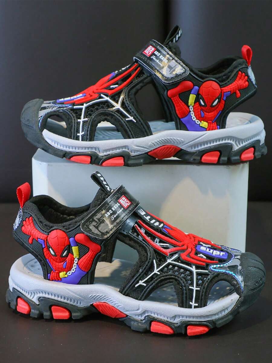 Sandalias deportivas para niños, zapatos casuales y deportivos con diseño de moda y transpirables - Rojo - Ver 1