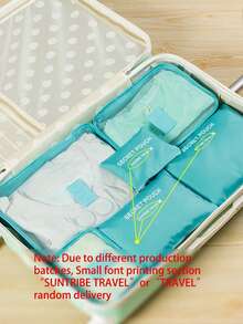 6/1 Set Travel Organizer Bag, Includes: PVC Toiletry Bag, Cosmetic Bag, Shoe Bag, Makeup Bag, Cosmetic Box, Clothes Organizer Bags, Fragrance Box, Lingerie Bag, Garment Bag, Foldable Underwear & Sock Organizer, Handbag, Electronics Pouch, Wardrobe Bags, Storage Bags, Travel Accessories Bag For School School Accessories School Stuff Travel Bag Luggage Bag For Travel For Business For Vacation Holiday Large Capacity Portable Multifunction Travel Duffel Bag Unisex Weekender Bags