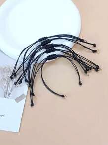 5pcs/set Coffee Brown Adjustable Braided Cord Diy Handmade Jewelry Making Accessory - Coffee Brown - View 9