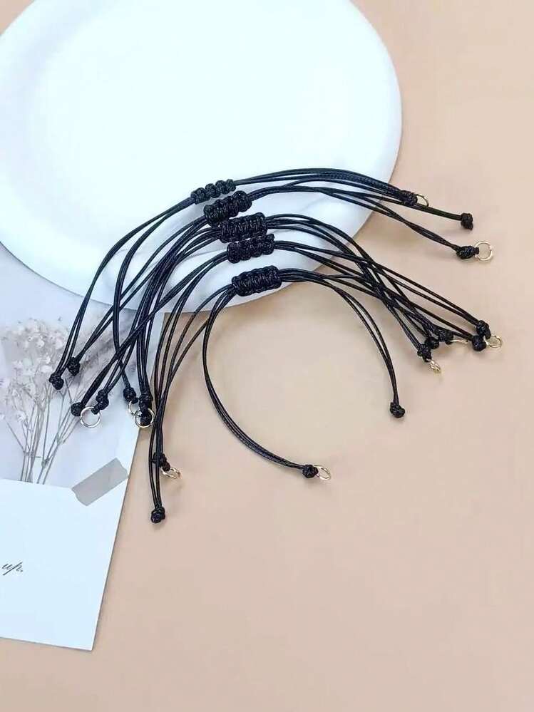 5 piezas rojo ajustable Pulsera de pana para DIY hecho a mano Fabricación de joyas - Rojo - Ver 9