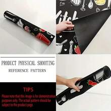 1 Elegant Marble Patterned Stove Mat, Drain Mat - Suitable For Stoves And Countertops, High-End Kitchen Accessories, Black And White Design, Fashionable Home Decoration, Heat-Resistant Material, Durable Kitchen Essential - Multicolor - View 6