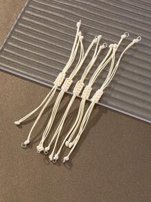 5pcs/set Coffee Brown Adjustable Braided Cord Diy Handmade Jewelry Making Accessory - Coffee Brown - View 7