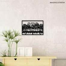 Decorative Hollow Frame Decoration Holy Supper Religious Black MDF - Negro - Ver 2