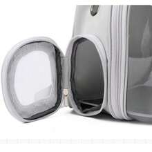 VINCAN 大容量猫背包，透明透气宠物包，便携式双肩猫包，PC材质拉链开合，猫背包包，猫包