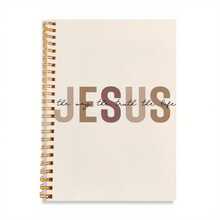 1pc 5.5x8.3in With 50 Sheets 100page Jesus - Centered Spiritual Spiral Notebook Writing Notebook Diary NoteBook Bible Verse Office Stationery School Supplies Birthday Christmas Notebook Perfect Gifts - 1pc - View 1