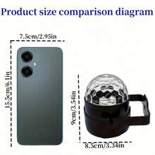 2pcs/1pc LED Stage Light With Remote Control, Disco, Party Light - Color Sound Activated Stage Lighting For KTV, Home Decor, Birthday, Bar, USB Powered, Multi-Room Compatible, Event Lighting | Colorful LED Lights | Easy Installation Disco Party Supplies