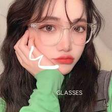 1 Piece Fashionable Unisex Blue Light Blocking Glasses - Transparent Square Frame, Suitable For Computer, TV, And Mobile Gaming, Anti-Glare, Unisex Korean Style Design - 1 cái - Xem 10