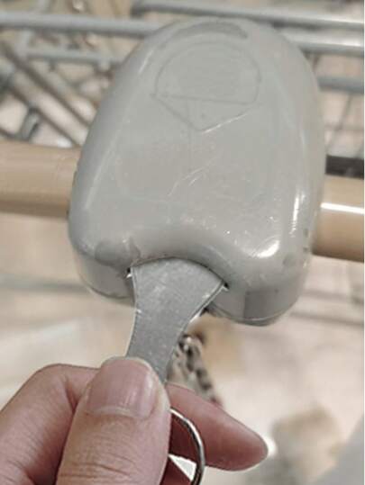 1pc/3pcs Convenient And Durable Stainless Steel Shopping Cart Token Key Ring For Supermarket Trolleys