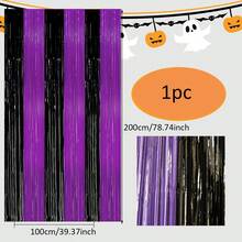 1pc/4pcs Multicolor Beaded Curtain, Holiday Party Background Wall Scene Atmosphere Decor, Suitable For Halloween, Christmas, Birthday Party, Decorative Backdrop Curtain - Multicolor - View 8