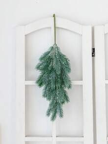 1 pièce/25 pièces 28 têtes 63 cm Branches artificielles de pin à aiguilles vertes. Accessoires d'aiguilles de pin artificiels pour plantes suspendues à l'extérieur. Plante factice pour décoration de Noël intérieure et extérieure, décoration de pièce, mariage, vase, salle à manger, chambre à coucher