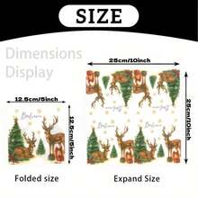 20pcs Christmas Theme Party Napkins, 2-Ply Disposable Paper Napkins, Suitable For Christmas, New Year Party Decoration, Holiday Decor, Tabletop Decor, Restaurant Decor, Wedding And Festival Use - Multicolor - View 2