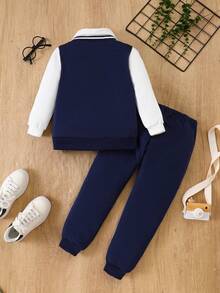 Set di 2 cappotti stile preppy per ragazzi, adatto per inizio autunno