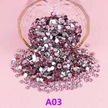 2毫米-6毫米树脂水钻，彩色，非热熔，平底，胶粘式，美甲宝石，闪亮水钻，果冻珠，适用于美甲、马克杯、瓶子、水杯、手机、化妆DIY配件等。