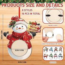 Yalikop 16 Pcs Photo Frame Ornaments - Wooden Picture Frame Tree Decoration - Xmas Keepsakes Party Decorations, Winter Holiday Gifts (Light Ball)2687