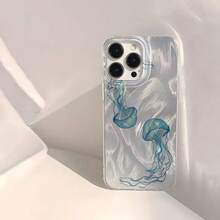 Feather Yarn Mobile Phone Case With Two Beautiful Blue Patterns, Suitable For All Series Of - Multicolor - View 3