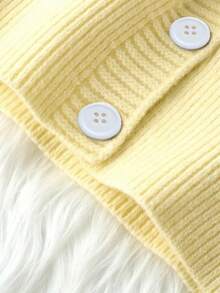 大码女式宽松连帽开衫 - 舒适纽扣前襟设计，秋冬休闲针织毛衣