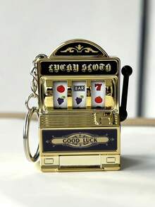 1个创意老虎机吊坠，采用轻质塑料制成，多功能钥匙扣/手机挂件/包包挂饰，游戏迷收藏级配件，适合日常佩戴/送礼。可爱哥特风Y2K包包挂饰，带证件夹的挂绳，汽车配件，包包挂饰，圣诞节汽车配件，送给老师、朋友、姐妹的礼物创意 - 彩色 - 查看 8