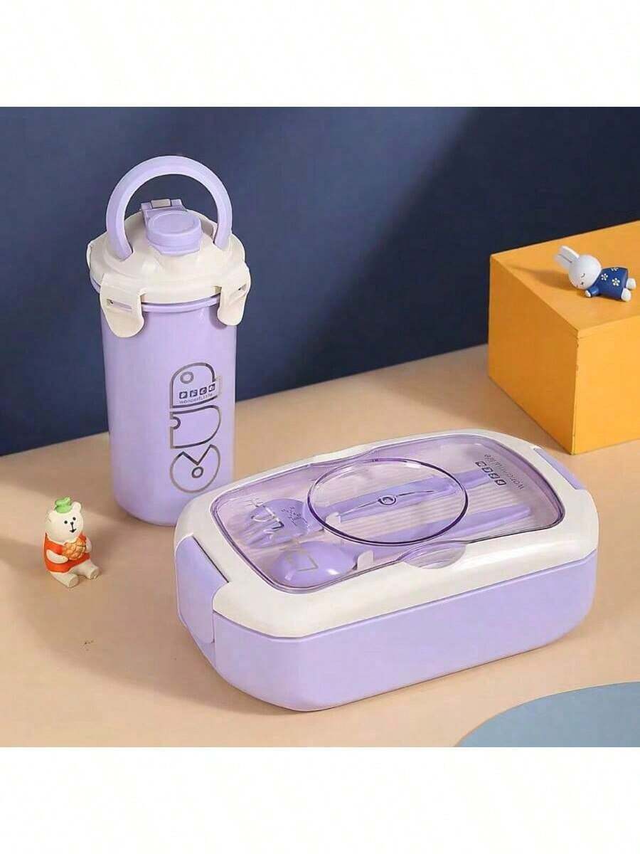 School Kit Lunch Box 800ML With Cutlery And 480ML Bottle - 紫色 - 查看 1