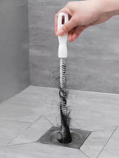 1-Piece Drain Snake Cleaner Set (With Storage Hook) - Powerful Clog Remover For Bathroom Sinks & Showers! Long-Reach Hair Grabber With Comfort Grip - Clears Hair & Debris Fast. Essential For Fall Home Prep, Back To School & Christmas Move-In!