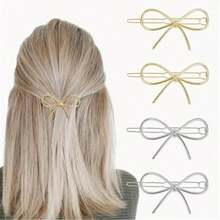 1pc Elegant Round Zinc Alloy Hair Clip For Women - Vintage Pearl Decor Hair Pin - Classic French Style Barrettes - Perfect For Wedding Party Daily Use Hair Accessories - 金色 - 查看 7