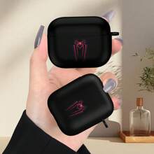 1 pieza/2 piezas Funda protectora para auriculares con estampado de araña de dibujos animados de Halloween, compatible con 1/2, 3, Pro, Pro 2 y 4, Pro 3, regalo perfecto para vacaciones/Año Nuevo, regalo para amigos y familiares - Negro - Ver 4