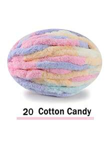 500克/250克超粗雪尼尔纱线，直径2厘米 - DIY手工编织毯，毛绒质感，厚实柔软的聚酯纤维，适合钩织舒适的枕头、毯子、地毯、宠物床、宠物窝、围巾、帽子、斜挎包等。