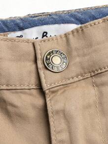 男童休闲编织字母刺绣长裤，返校装