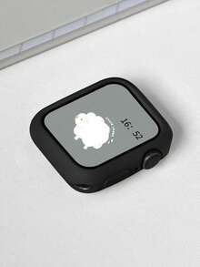 38/40/41/42/44/45/46/49毫米软硅胶镂空保护壳，兼容 Series Ultra/SE/11/10/9/8/7/6/5/4/3/2/1，黑色 - 鏤空黑色(無手錶) - 查看 4