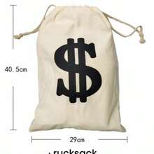 4pcs/Set Burglar Costume Kit - Canvas Bag, Gloves, Eye Mask, Hat, Thief Prisoner Cosplay Outfit, Unisex, Suitable For All Seasons, Halloween