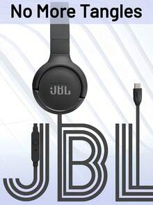 JBL Tune 520C 轻巧有线贴耳式耳机，配备 USB-C 接口，可折叠，舒适设计，纯低音，语音识别麦克风，可实现免提通话，3 键式遥控器，兼容手机、电脑、VR、PS5、Xbox 游戏机 - 白色 - 查看 11