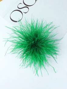 15cm Broche de solapa de pluma de avestruz falsa de alta calidad y estilo retro clásico, accesorio de moda versátil para regalo. Broche de pluma de avestruz vintage europeo y americano, broche decorativo unisex para vestidos, fiestas, manualidades y accesorios para el cabello - flor - Ver 32