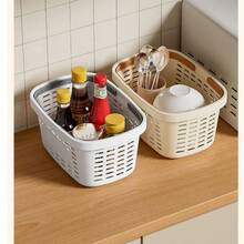 1 pièce Panier de douche en plastique pour salle de bain, panier à linge creux avec grande ouverture pour le stockage et le drainage