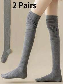 1/3 双女士卷边及膝袜，时尚又显腿长的袜子单品，JK 少女风，适合一年四季日常穿着，Y2k - 彩色 - 查看 18