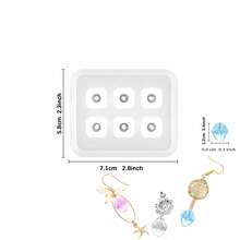 1 件树脂珠宝硅胶模具、水晶环氧树脂珠模具、圆形、菱形、方形、椭圆形、矩形、手链串珠环氧树脂硅胶模具、孔宝石首饰制作环氧树脂模具、适用于耳环、吊坠、手链和项链 - 白色 - 查看 19