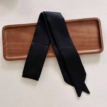 Solid Color Satin Bow Tie Scarf - Lightweight Elegant Ribbon Style, Suitable For Neck, Hair And Wrist Decoration, Multi-Functional Accessory - Unisex - Multicolor - View 13