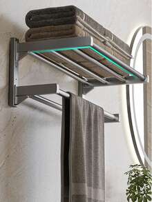 不锈钢毛巾架 - 无需钻孔。浴室毛巾架。浴室毛巾收纳架。毛巾杆。 - 彩色 - 查看 9