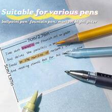 珠光透明便签套装 - 方便学生和办公室使用，不留痕迹或粘性，创意索引贴纸 | 荧光笔贴纸 | 桌面备忘录