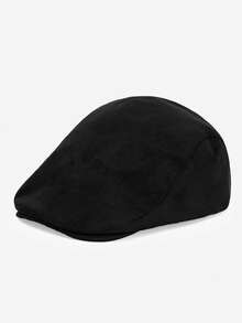 1pc Solid Color Minimalist Beret Hat, Adjustable Circumference Retro Warm Newsboy Cap, Suitable For Autumn/Winter Outings, Fashionable Accessory, Great Gift,Summer,Beach,Holiday,Festival,Travel - Multicolor - View 5