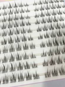 120片高容量向日葵假睫毛，自然逼真的三段式单根睫毛，适合淡妆和裸妆日常使用（随机底部卡片） - C - 查看 9