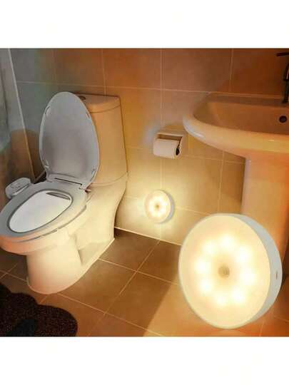 6pcs Wireless Wall Lights With LED Motion Sensor, Rechargeable Night Lights With Auto On/Off, Suitable For Kitchen, Bedroom, Living Room, Hallway, Bathroom, Room Decor