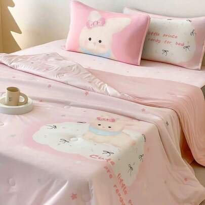 Edredón de verano de algodón puro, edredón de verano de algodón interior y exterior, edredón de aire acondicionado, edredón fino de verano para niños de cuatro estaciones, lavable a máquina