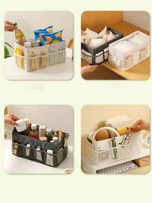 1pc Foldable Multi-Layer Storage Box, Household Desktop Organizer Box, Portable Dorm Storage Box. Convenient And Practical Desk Organizer Display Box. - Multicolor - View 4