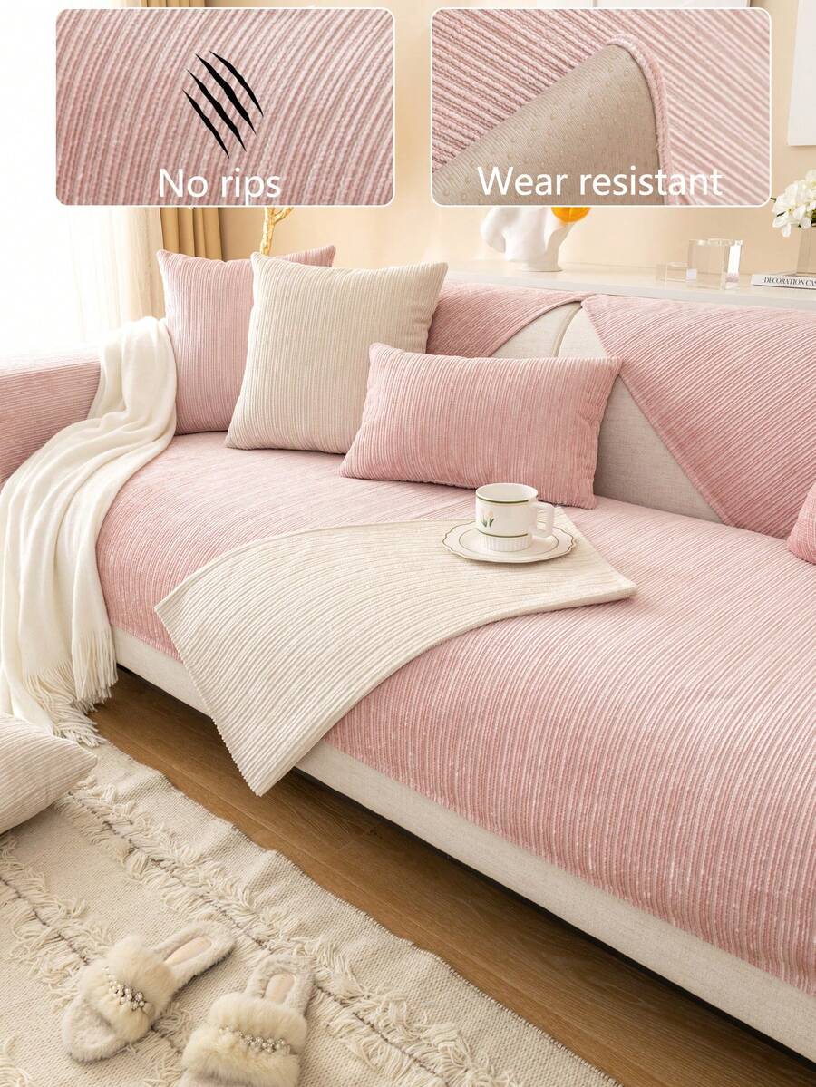 1 Vỏ đệm ghế sofa bốn mùa, Tấm lót ghế sofa chống trượt tối giản hiện đại, Vỏ bọc ghế sofa chống bụi và có thể giặt được, Mềm mại và bền màu, Bảo vệ thân thiện với thú cưng Phù hợp cho phòng ngủ, văn phòng, phòng khách, ghế sofa hình chữ L và ghế sofa 1/2/3/4 chỗ ngồi