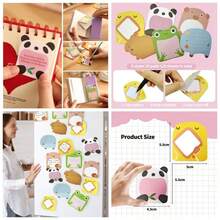 Sticky Notes Pads, Post Its Postit Notes, Cute Sticky Notes, Stick Notes, 6 Cute Little Animals Patterns Home Office School - Multicolors - View 1