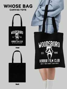 Halloween Gift-GHOSTFACE Support Tote Bag,Handbag, Reusable Shopping Bags, Foldable Large Capacity Casual Grocery Bags,Tote Bag, Perfectly Matching With Halloween Costumes Women