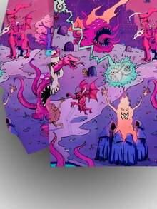 Men's 3D Printed Fashionable Novelty Pattern Hooded Long Sleeve Sweatshirt, Autumn/Winter Men's Pullover Hoodie With Drawstring And Pockets - Multicolor - View 6