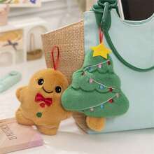 Süße Cartoon Weihnachtsbaum, Lebkuchenmann, Kranz Plüsch Ornamente, Weihnachtsbaum Dekorationen, Weihnachtsstrümpfe, Weihnachtsmannmützen Hängende Dekorationen, Geschenk Ornamente, Puppen