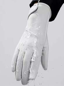 1 Pair Women's Warm Gloves, Windproof Waterproof Outdoor Sports Climbing Cycling Gloves, Thermal Lined For Autumn/Winter - View 1