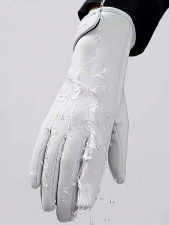 1 双女士保暖手套，防风防水户外运动登山骑行手套，保暖内衬，适合秋冬季